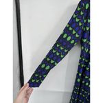 Boden Wrap Midi Dress Women 10 Blue Green Retro Geometric Y2K Mature Preppy Photo 3