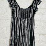 Volcom Women's Black/White V Neck Short Sleeve Dress Size M-8 Photo 2