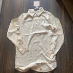 Kittenish DOVE SATIN BUTTON DOWN Photo 1