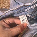 Loft The Curvy Kick Crop Jeans Light Wash Frayed Hem Size 10 Photo 2