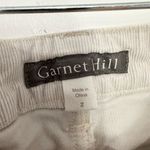Garnet Hill  Cream Casual Pants skinny size 2 white off corduroy Photo 1