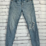 American Eagle  ’90s Skinny Stretch Jeans Women’s 00 Distressed Light Wash Denim Photo 0