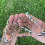 2 pcs Gothic Y2K Rivet Spike Bead Spike Punk Bracelet Style Silver Plated Photo 5