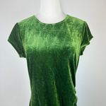 Reformation NWT  Merel Velvet Midi Dress In Green Velvet Size M Photo 4