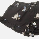 Honey Punch Womens Pull On Comfy Basic Loungewear Ruffle Shorts Floral Black S Photo 2