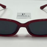 90s Red Maroon Sunglasses / slim small 90s sunglasses Photo 0