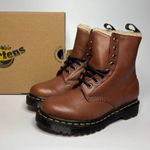 Dr. Martens 1460 Serena Faux Fur Lined Farrier Leather Combat Boots - Saddle Tan Photo 3