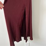 ASOS  Design Cami Maxi Slip Dres in High Shine Satin Burgundy 10 Photo 5