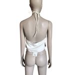ZARA NWT White Ruffle Halter Neck Crop Top Photo 3