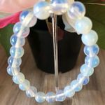 Opal Glass Beads Stretchable Bracelet 7" Photo 0
