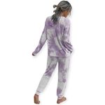 SheIn SZ S purple and white tie dye sweatsuit set Photo 1