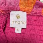 J. Marie The Maui Ruffle Strap Midi Dress Size L Pink Size L Photo 13