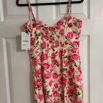 ZARA NWT Corset Rose Floral Mini Dress Photo 4