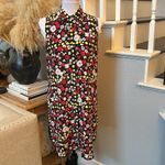 Equipment  Janna 100% Silk floral grid print silk sleeveless shirt dress Size SP Photo 2