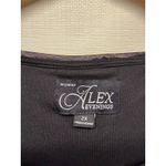 Alex Evenings New  2X‎ Black Sequin Floral Embroidered Overlay Top 3/4 Sleeve Photo 3