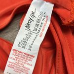 Nasty Gal Racer Cut Out Back Orange Sleeveless Double Slinky Bodysuit Size 4 Photo 12