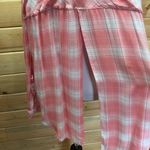 The Laundry Room  Rayon Thoreau Split Back Plaid Button Up Blouse Shirt Medium Photo 7