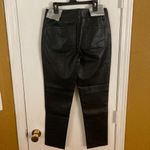 Free People  women's size 25 heavy black faux leather four pocket pants 26x26" Photo 3