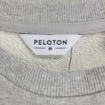 Peloton Chic Fabric Mix Pullover Sweatshirt Size M Gray Pink Cropped PS121 NEW Photo 7