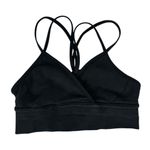 Lululemon Superb Bra Sz 4 Black Practice Cotton Strappy Open Back Photo 2