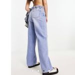 Bershka  x ASOS High Rise Drawstring Waist Baggy Jeans Medium Blue Size 2 Photo 2