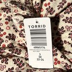 Torrid  Textured Jersey Choker Neck‎ Smocked Bottom Top Size 3X NWT Photo 5