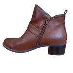 Dana Buchman brown leather side zip ankle boots booties 6 1/2 MED Photo 2