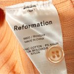 Reformation  Peach Ribbed V Neck Cardigan Size XS Photo 3