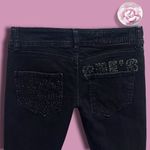 Bik Bok  Black Bling cigarette Style Ankle Jeans Sues Boutique Sz M, 10 Long Photo 3