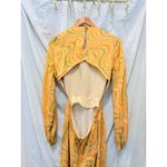 The Wolf Gang NEW Marrakesh Cut Out Dress in Citrus Swirl Size Medium Resort‎ Yellow Photo 4