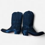 Vintage Women’s Black genuine leather cowboy boots size 7.5 Photo 2