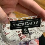 Almost Famous  Womens Size‎ XL Floral Print Crochet Detail 3/4 Sleeve Top Blouse Photo 4