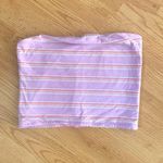 Wild Fable  pink striped tube top crop top size medium Photo 0