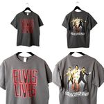Elvis Lives T Shirt Vintage Y2K Medium M Gray Tee Photo 1