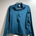 Nike Blue Fitted Long Sleeve Polo Sweatshirt Photo 0