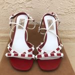 Valentino Garavani Valentino women’s Free Rockstud red leather ankle strap sandal size IT 36 US 6 Photo 4