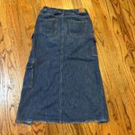 American Eagle Y2K Low-Rise Maxi Jean Skirt Size 4 Medium Wash Grunge Denim Photo 1