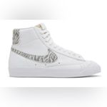 Nike Womens White Blazer Mid “77 SE Leather Sneakers with Zebra Print Size 10 Photo 1