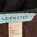 Leifnotes Dress Women 12 Black Brown Open Air Theater Dress Embroidered Boheiman Photo 4