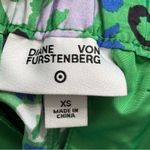 Diane Von Furstenberg {XS} NWT  Green and Blue Patterned Pants Photo 6