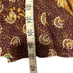 Brown floral print red button down the back shirt measurements in pictures Size undefined Photo 4