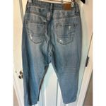 American Eagle Women's Jeans Mom Jean Sz 0 short High Rise Distressed Light Wash Photo 2