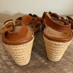 Franco Sarto  Crispin Wedge Brown Leather Sandals Shoes Women’s Size 7.5 Photo 7