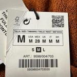 ZARA Knit 3/4 Inch Sleeve Crop Top Sweater Brown Size Medium Photo 6