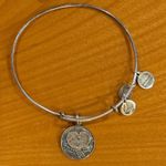 ALEX AND ANI Bangle Bracelets Set of 4 Cupcake Pearl Butterfly Birds Silver Tone Photo 4