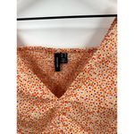 VERO MODA  Orange Floral Crop Puff Sleeve Top Size Extra Large Photo 3