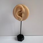 Small CZ Star Stud Earrings for Men Women,Streetwear Hip Hop Unisex Style Silver Photo 5