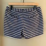 Nike  Blue and White Athletic Shorts with Stripes Photo 1