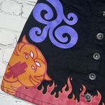 Disney Aladdin Cropped Magic Carpet Black Denim Mini XS Photo 3