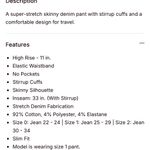 frame denim  The Jetset Stirrup Size Spanning Pant in Sheen Noir Size 2 (30-34) Photo 10